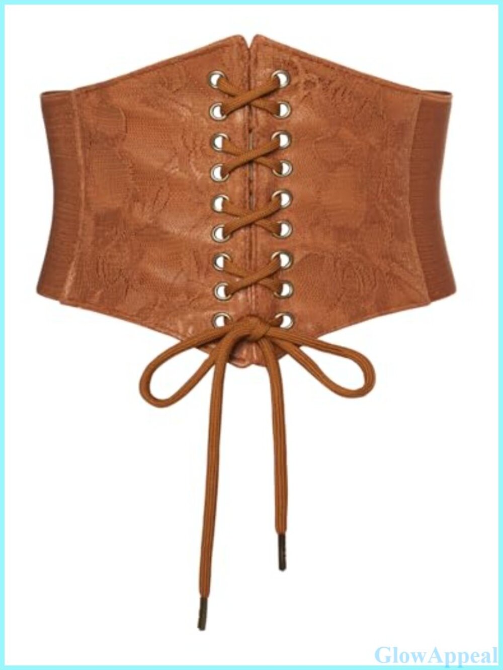 Renaissance Corset Belt Faux Leather Lace-Up Waist Belt Costume Accessory